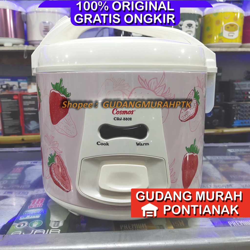 Ricecooker Cosmos Strawberry Series CRJ-3302 S 3302S crj3302s Penanak Nasi Magiccom magic com mejicom Rice Cooker Cosmos  1.8 L