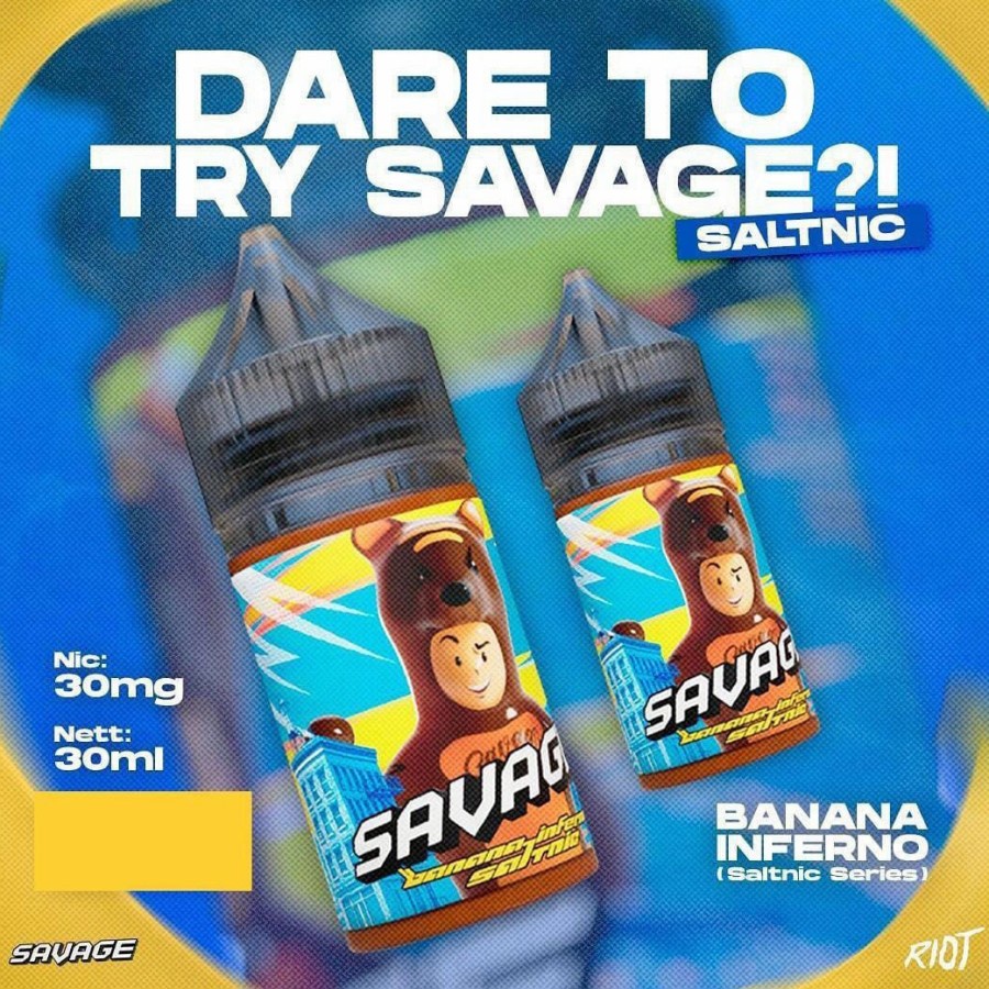 LIQUID 30ML SAVAGE V1 BANANA INFERNO BY OURA