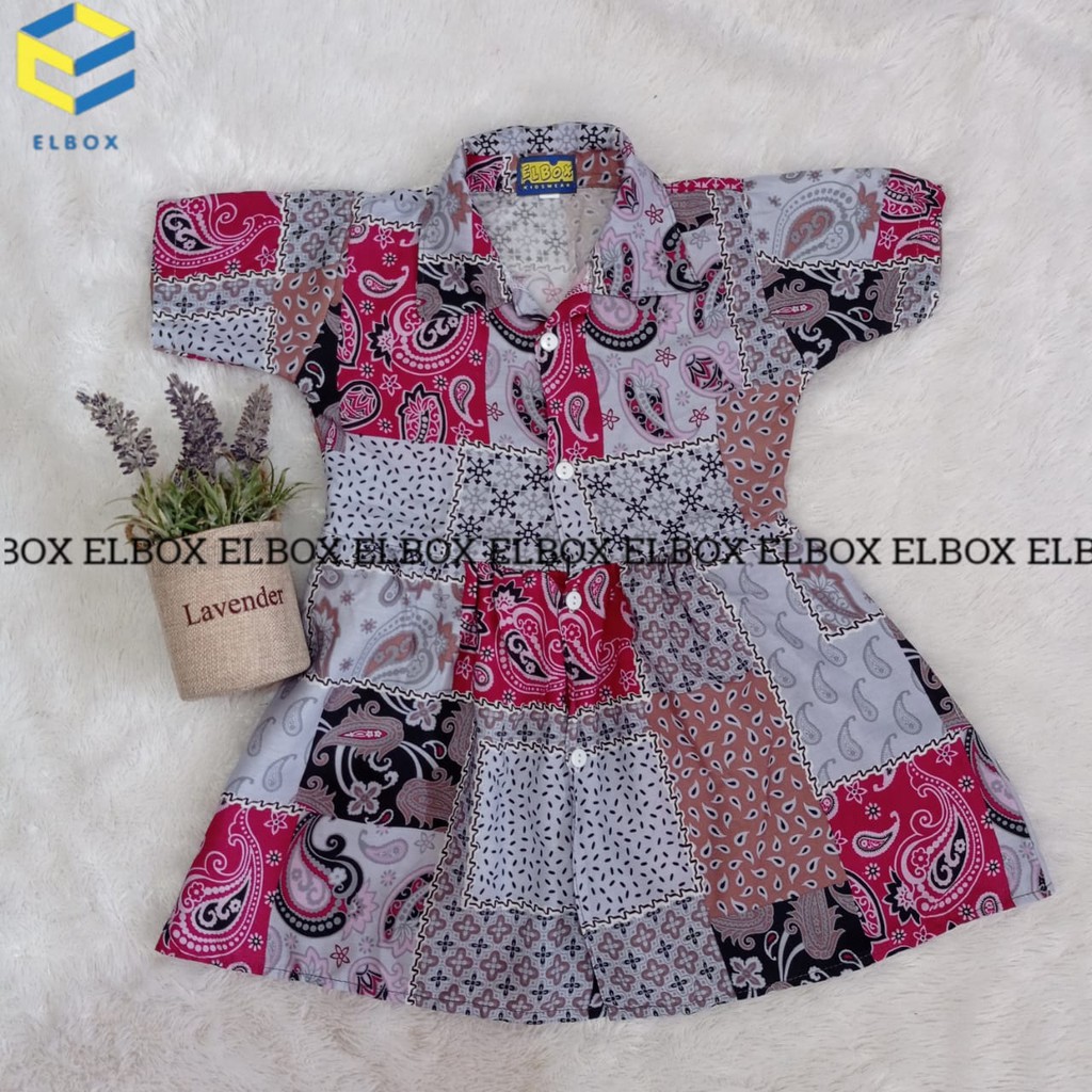 BISA COD ELBOX DRESS ANAK RAYON / DRESS ANAK CEWE / KEMEJA ANAK 2-8 TAHUN