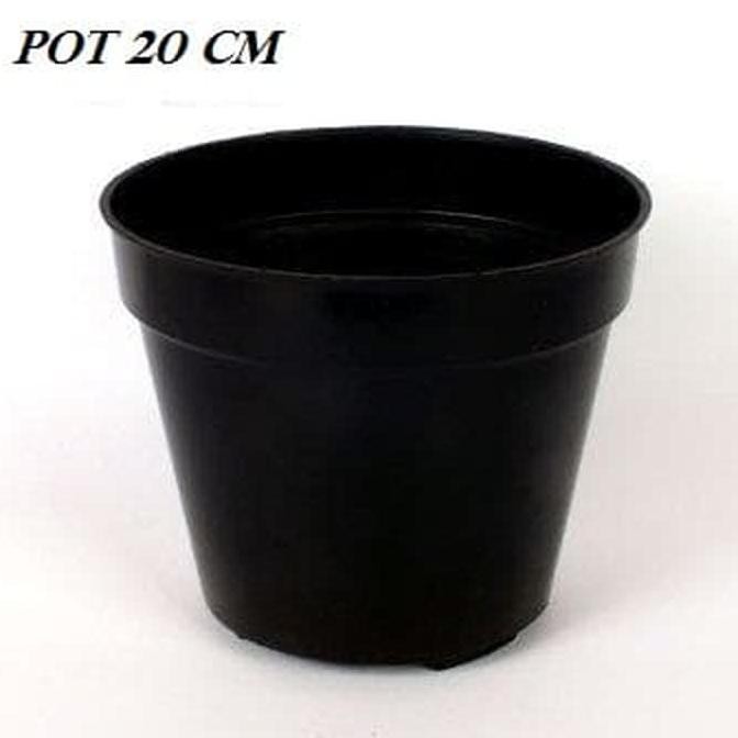 Best Produk] Pot Bunga Plastik 20Cm Pot Hitam Pot Tanaman Pot Plastik 20 Cm