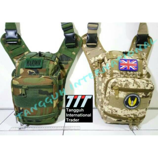 Tas Selempang 803 Size Besar Import Army 020; Slempang Camera Fotografi Big Tactical Sling Push Pack