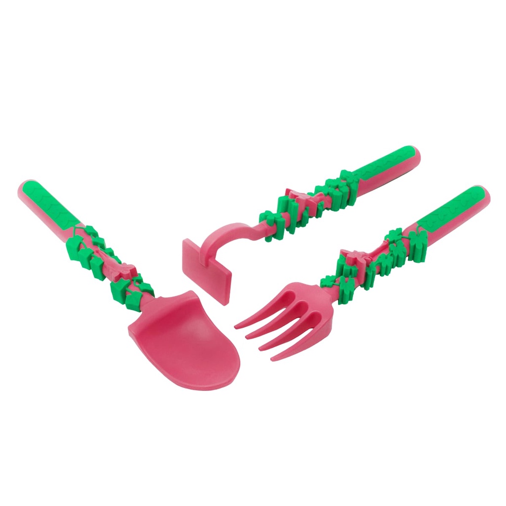 Constructive Eating - Garden Fairy Utensil Set, set lengkap alat makan anak premium lucu cute bentuk peri taman isi 5 pcs (sendok, garpu, pendorong, piring, dan tatakan) made in USA - Therapy Tools