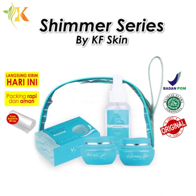 KF SKIN PAKET SHIMMER GLOW SERIES PEMUTIH WAJAH AMPUH AMAN BPOM KFSKIN ORIGINAL