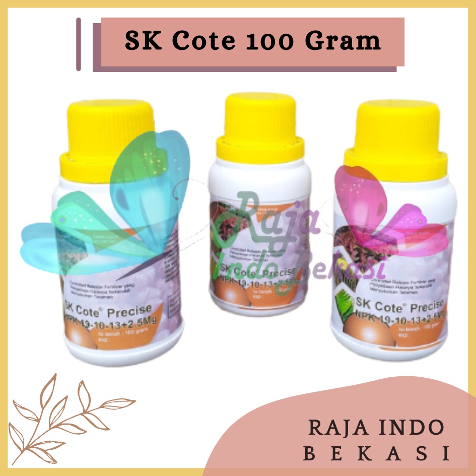 Rajaindobekasi Ori SK Cote Precise 100 Gram NPK 19-10-13 Pupuk Durian Fungsi Mirip Osmocote Dakastar 17-11-10 17 11 10 Pupuk Sk Kote Premium Tanaman Hias Aglaonema Monstera Aglo Slow Release