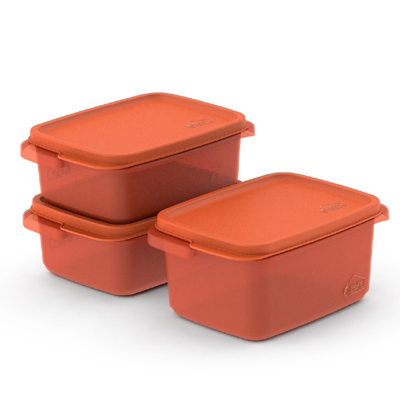 Toples Kotak Makanan Sealware Livia Set isi 3pcs Box Kulkas Serbaguna Lunch Box Wadah Sayur 1000ml &amp; 1400ml