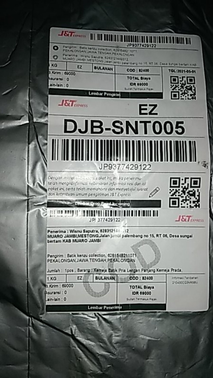 Kemeja Batik Lengan Panjang Size M L Xl Xxl Xxxl