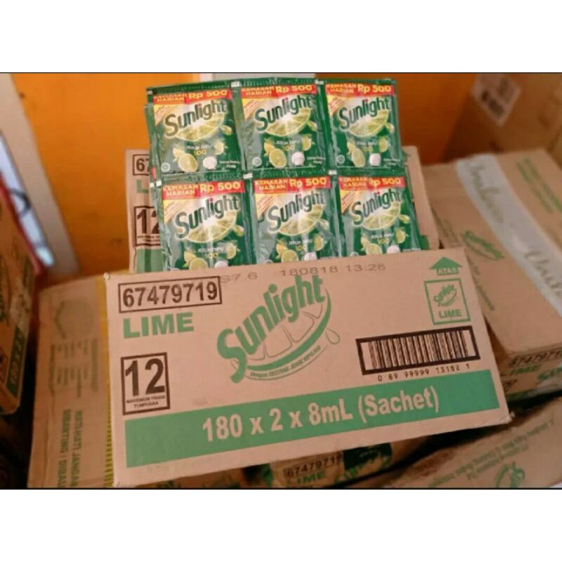 sunlight kemasan Rp.500 8x2x180 ml