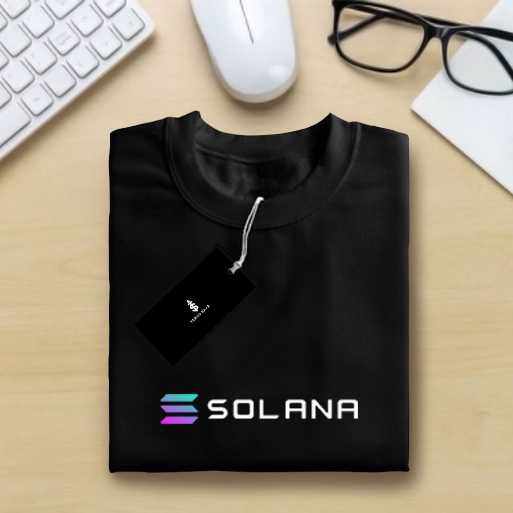 T-shirt Kaos Cryptocurrency Solana - Kaos Crypto Solana / Kaos SOL / Kaos Crypto Bitcoin
