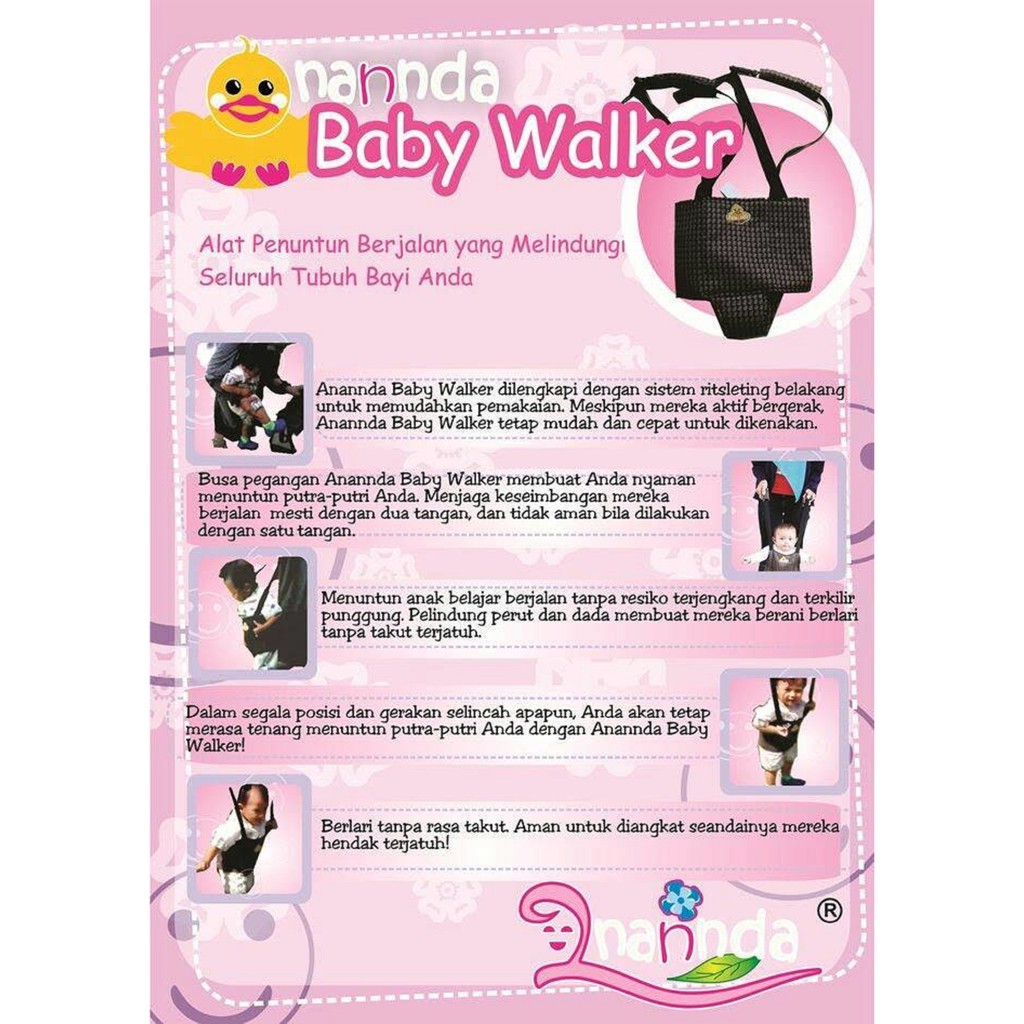 Anannda Baby Walker Alat Bantu Belajar Jalan Bayi Moonwalk