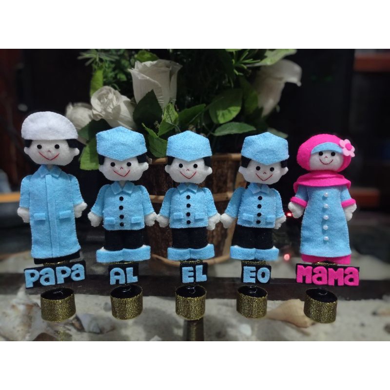 Hiasan Dashboard Boneka Flanel warna By Request