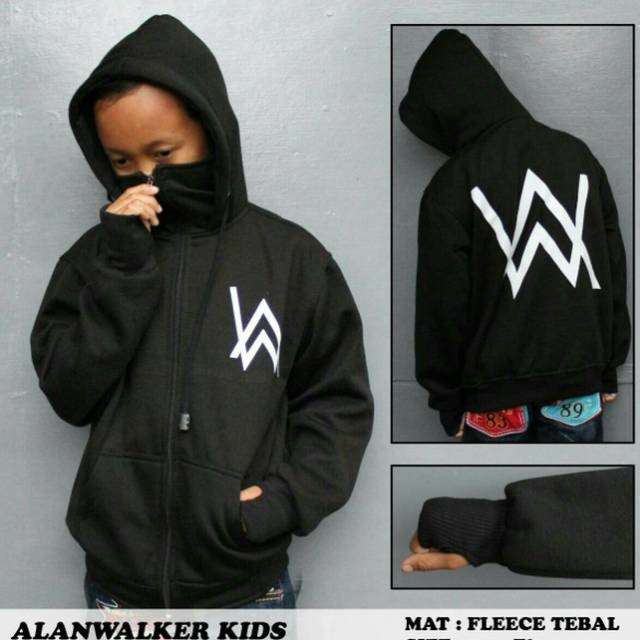Harga JAKET ANAK NINJA ALAN WALKER HITAM / NAVY FLEECE TEBAL