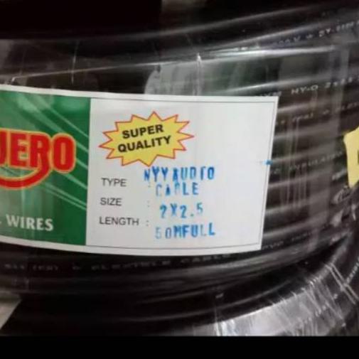 ✫ Kabel listrik 2x2,5 hitam kabel serabut kabel hitam rambut pajero 2x 2 .5 rol 50 meter ✽