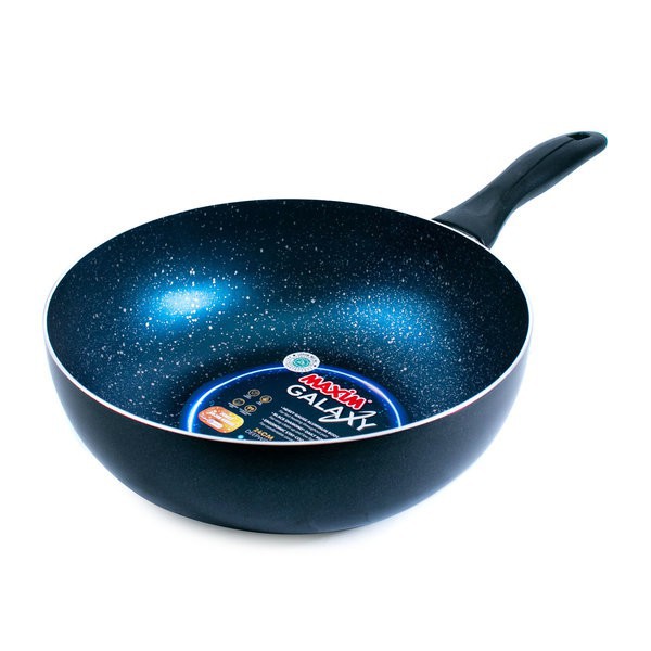 MAXIM GALAXY 24CM DEEP WOK NGLX-DW24-P-TS-W Wajan Anti Lengket