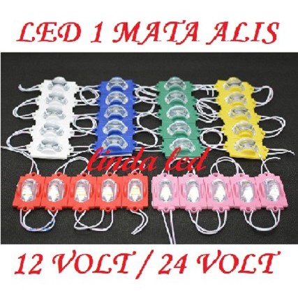 LAMPU LED MODUL 1MATA 12VOLT dan 24VOLT SMD 5830 WATERPROOF 1 MATA 12V 24V 12 V VOLT VARIASI MOBIL