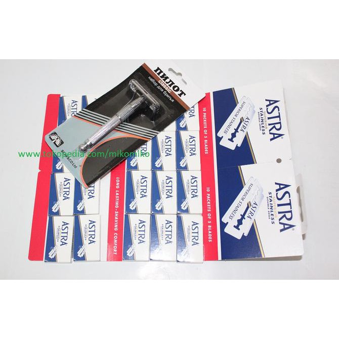 

Bundling Silet Astra & Gagang Cukur Classic Double Edge