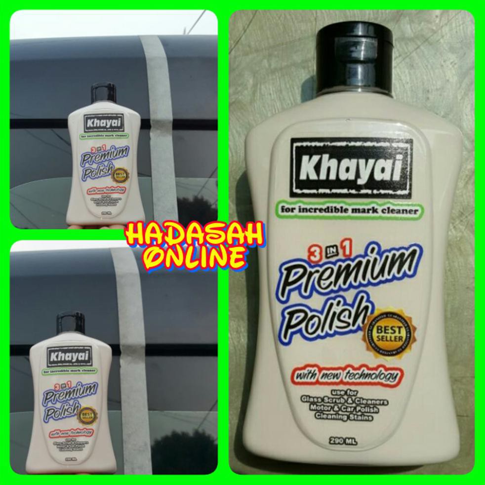 Stok Terakhir Khayai Premium Polish 3 In 1 - Glass Scrub - Cream Pembersih Jamur Kaca - Poles Mobil