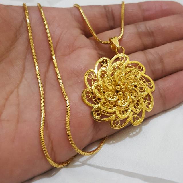 Kalung Kendari Lapis Emas Asli (Pilih Model Kalung)