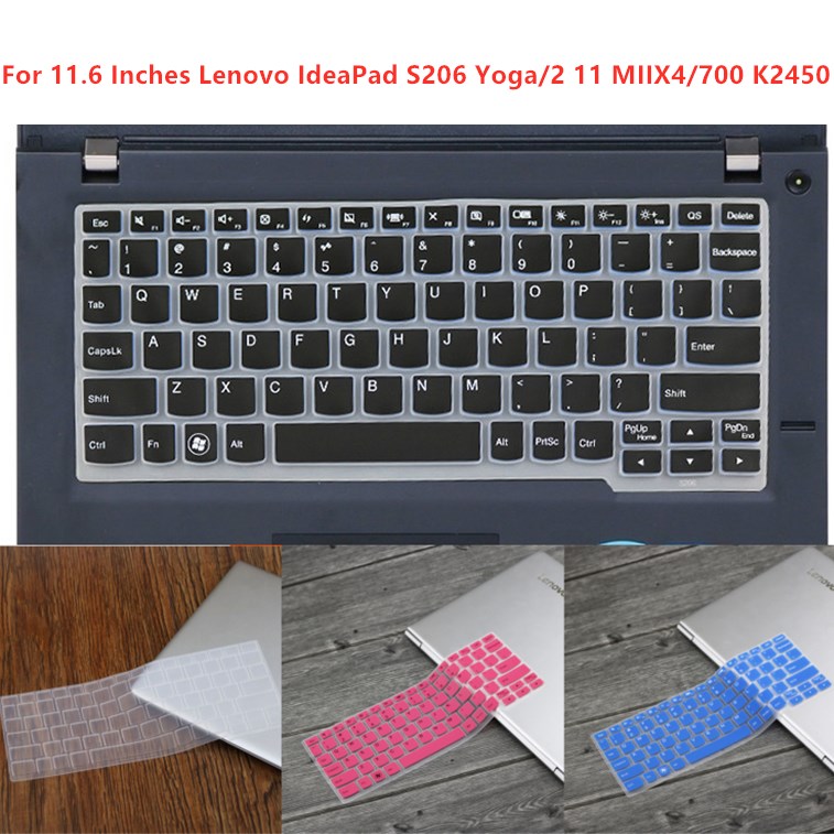 For 11.6 Inches Lenovo IdeaPad S206 Yoga/2 11 MIIX4/700 K2450 S210 Soft Thin Silicone Laptop Keyboard Cover