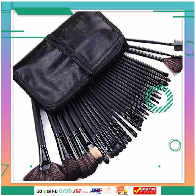 (BISA COD) FTIHSHP Brush Make Up 32 Set dengan Pouch - MAG5168