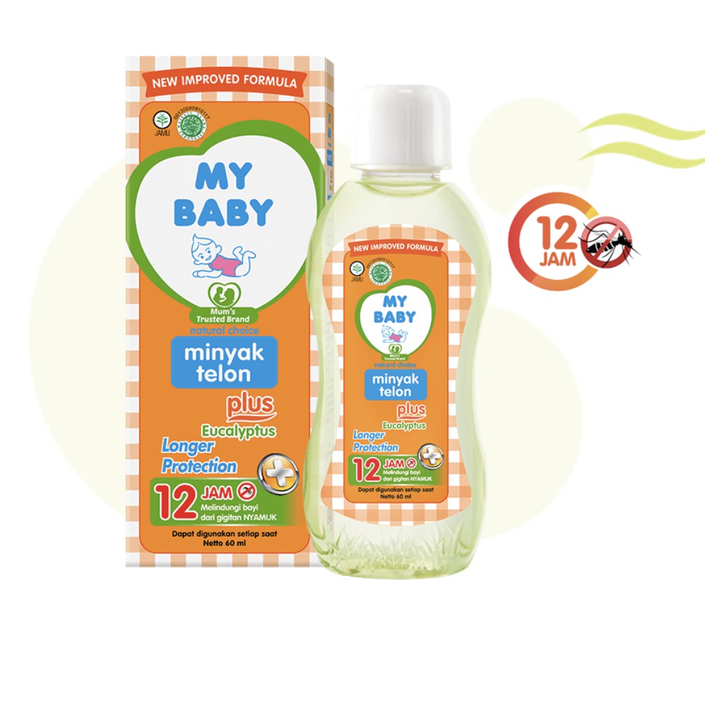 My Baby Minyak Telon Plus Eucalyptus Longer Protection 12 jam