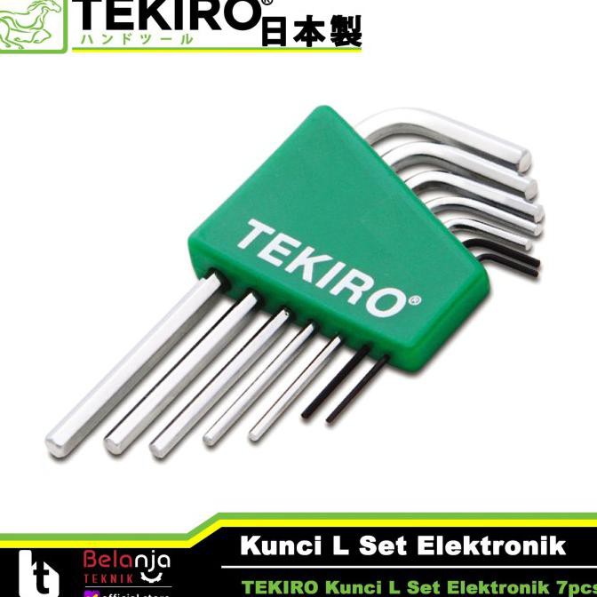 Tekiro Kunci L Set Elektronik 7 PCS 0.7 - 3 MM Kunci L Set Elektronik