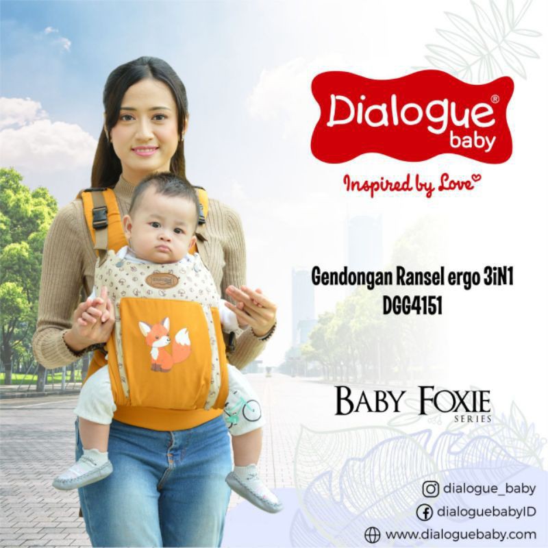 Dialogue Gendongan Bayi Depan Ergo 3 in 1 Baby Foxie Series DGG 4151