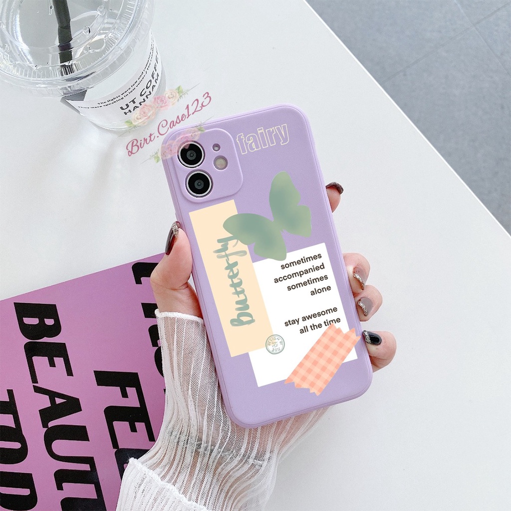 CASE CASING SOFTCASE SILIKON MACARON PELINDUNG KAMERA BUTTERFLY CUTE OPPO VIVO SAMSUNG XIAOMI REALME IPHONE ALL TYPE BC6103