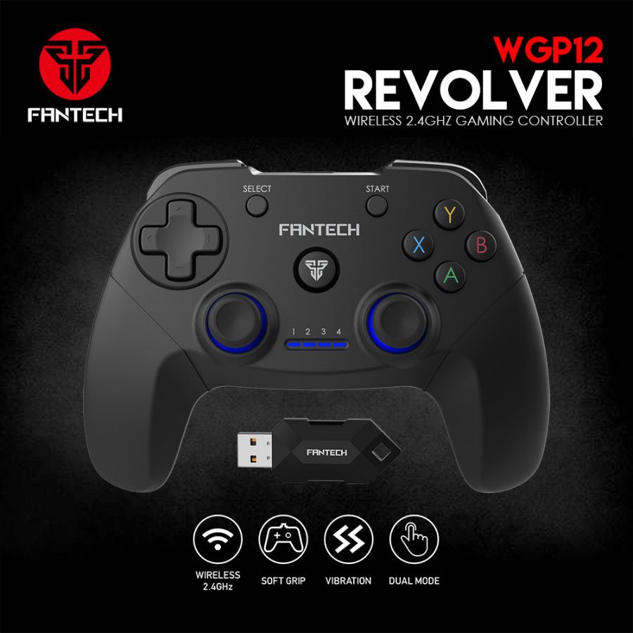 Fantech WGP12 Gamingpad Revolver Gaming Controller Wireless Garansi Resmi