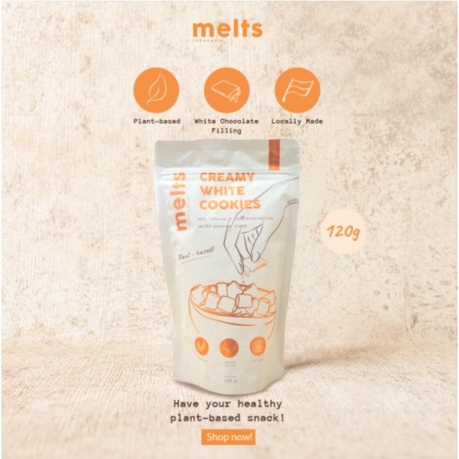 MELTS Creamy White Chocolate Cookies 120gr