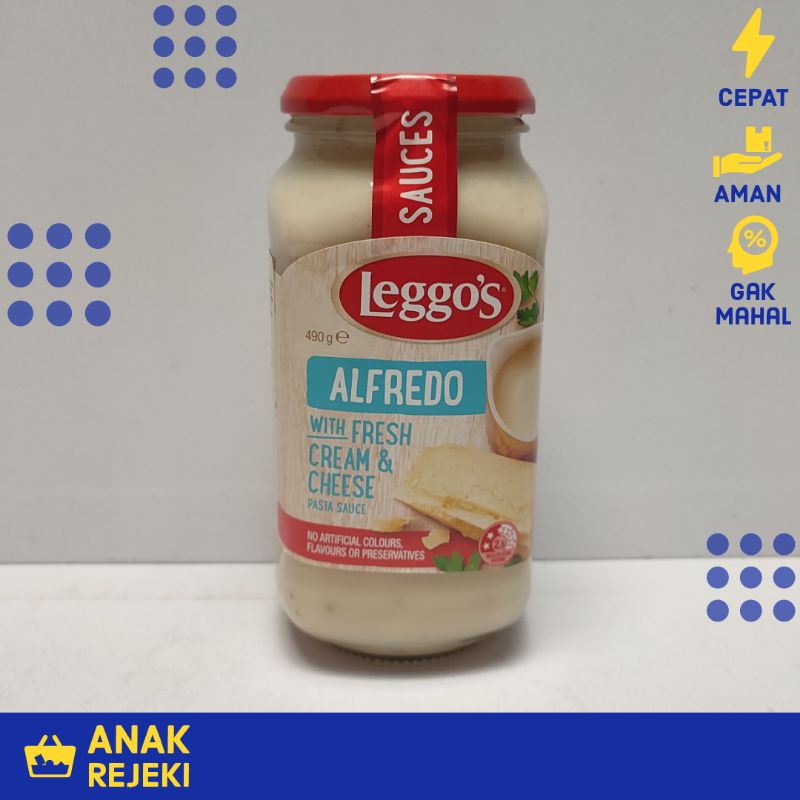 

Leggos Alfredo Pasta Sauce 490gr - Saus Pasta Leggo's Cream & Cheese - Standar