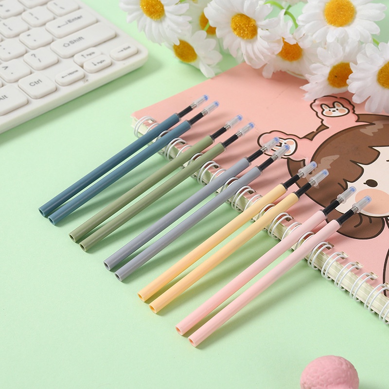 Refill Pulpen Gel Tinta Hitam 0.5mm Multi Warna Kapasitas Besar Bisa Ditarik