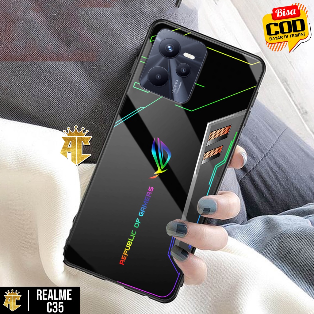 Case REALME C35 - Casing REALME C35 - Terbaru 2021 AERO CASE [ MOTIF ROG ] Silikon REALME C35  -  Ca