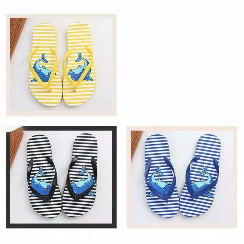 SANDAL JEPIT WANITA MOTIF IKAN SALUR