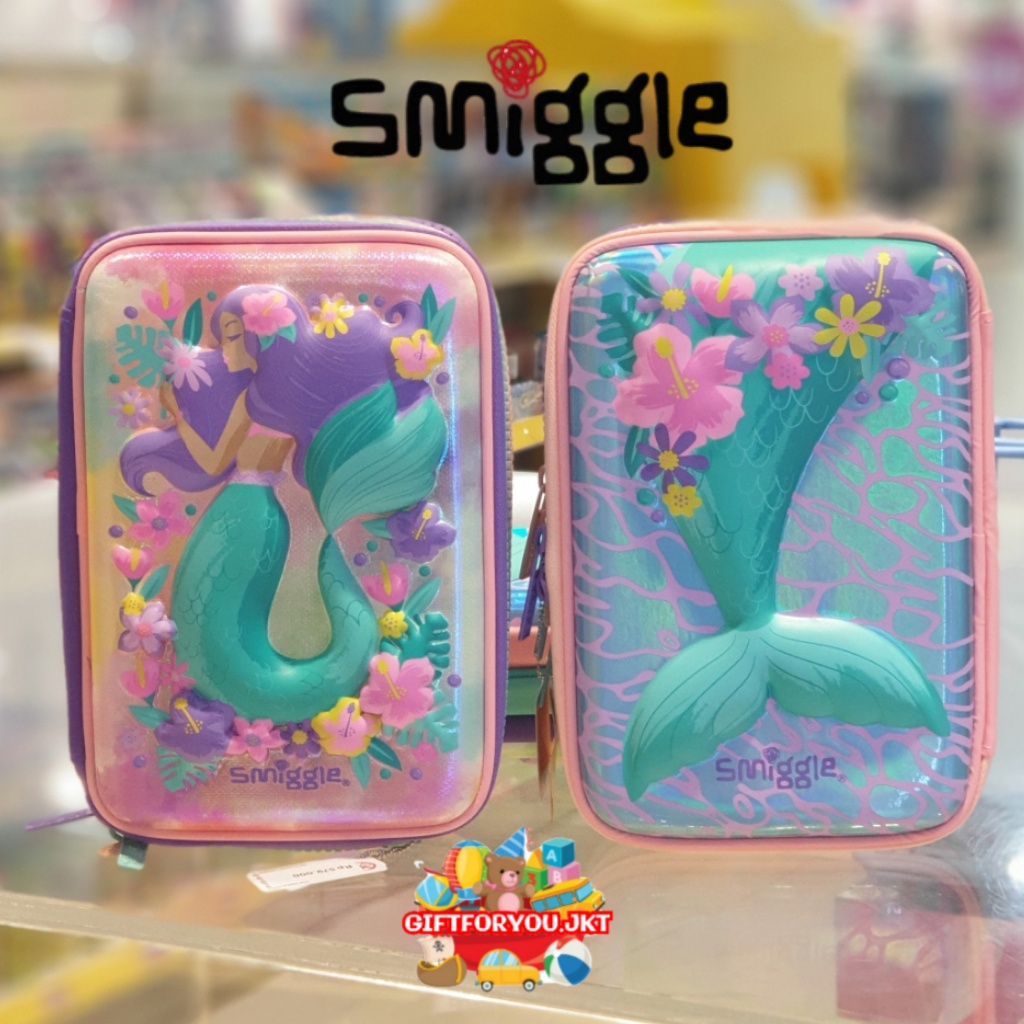 

Smiggle Pencil Case Fancy Triple Hardtop Mermaid Tempat Pensil Original Hard Case Cute Imut