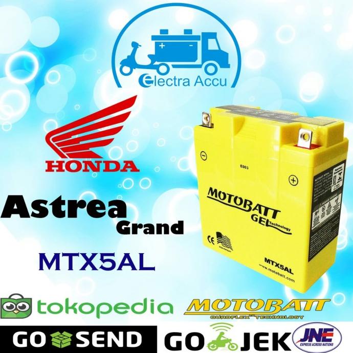 Aki Motor Honda Astrea Grand Motobatt Mtx5Al Aki Kering