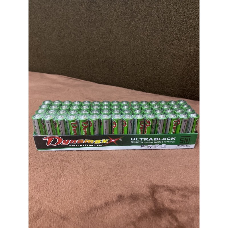 Baterai Dynamax - ECO BLACK / GREEN Dry battery Size AA R6C UM- 3 1.5V / Dynamax ultra black drt battery size AAA R03 Um-4 1.5v