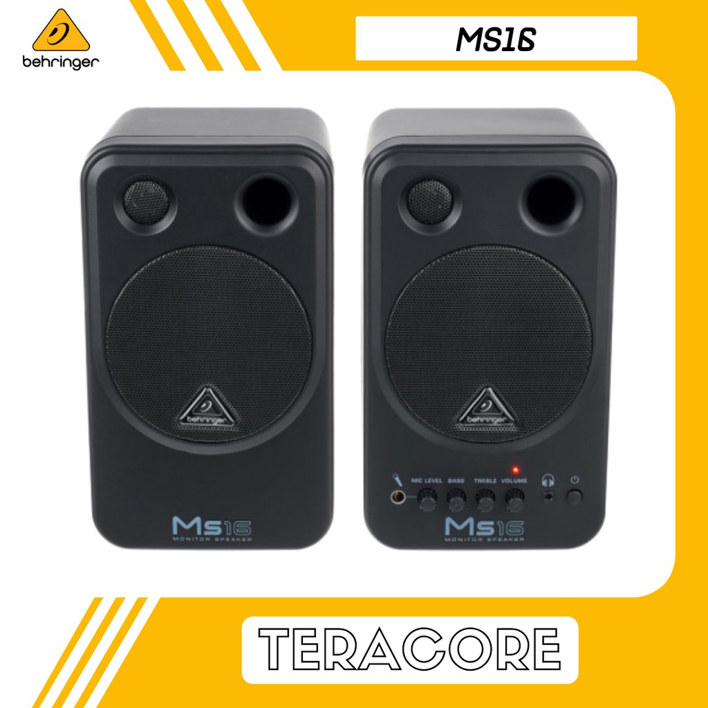 Behringer MS16 MS-16 MS 16 Speaker Monitor Flat Studio 16 Watt 4 Inch