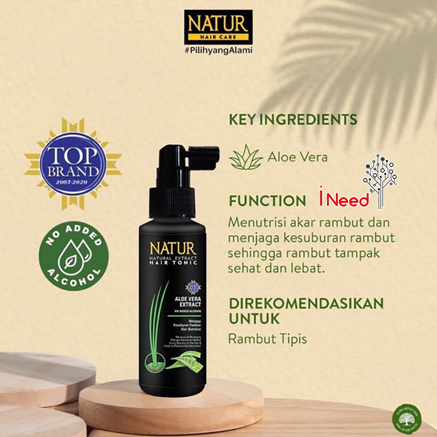 (INEED) NATUR Natural Extract Hair Tonic Aloe Vera Extract | Ginseng Extract - 50ml / 90ml