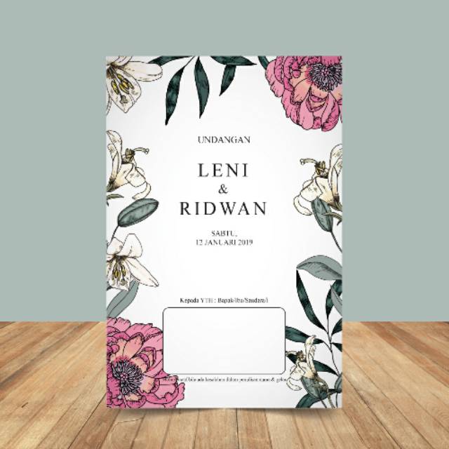 Undangan Pernikahan/ kartu/ wedding Invitation card kode lili
