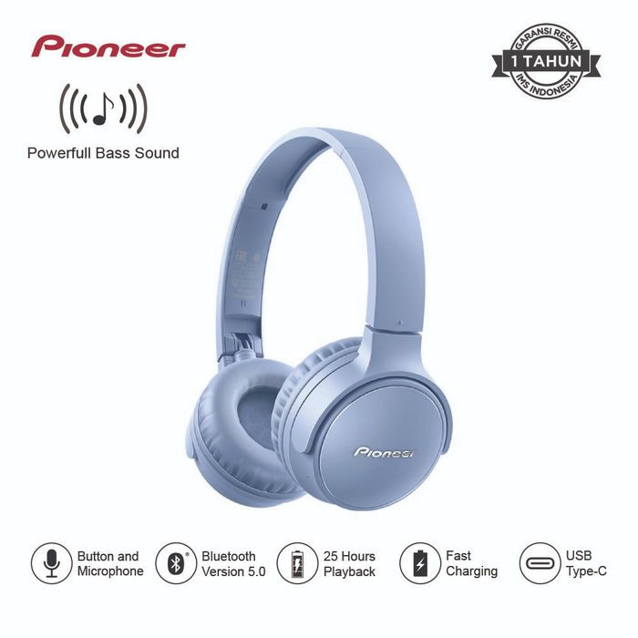 Pioneer SE-S3BT / SE S3BT Bluetooth Wireless Headphone Garansi Resmi