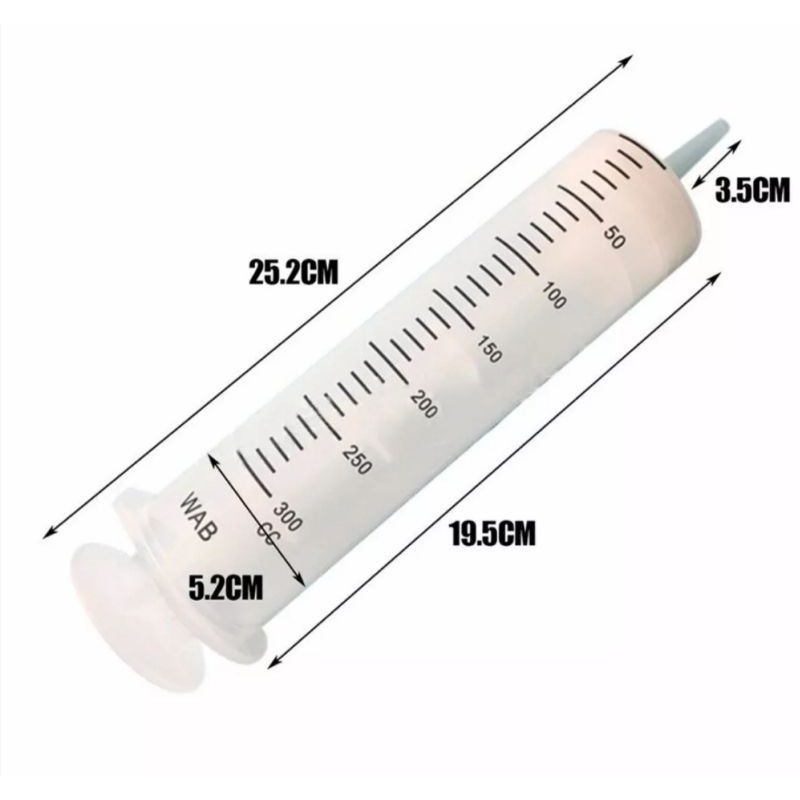 Suntikan jumbo Suntikan besar 300ml penakar hidroponik spuit Syringe selang jarum Suntikan BESAR 200 ML 300 CC - large syringe suntikan tanpa mainan tanpa jarum