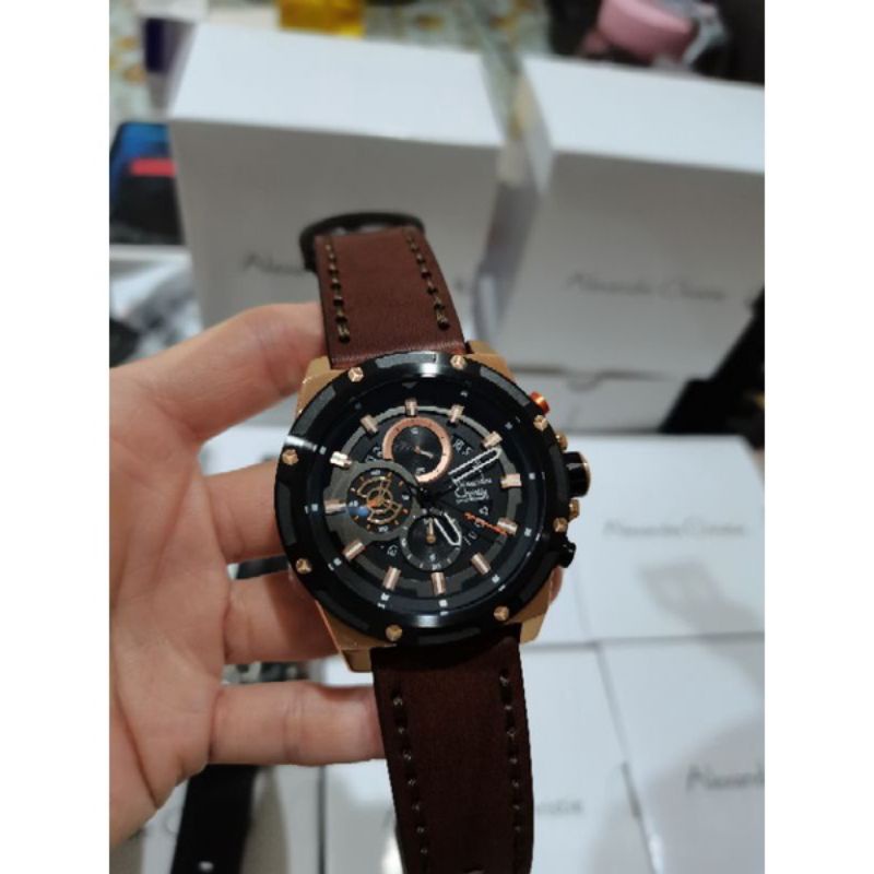 Alexandre Christie Ac 6506 / Ac 6594  Jam Tangan Pria Kulit Original