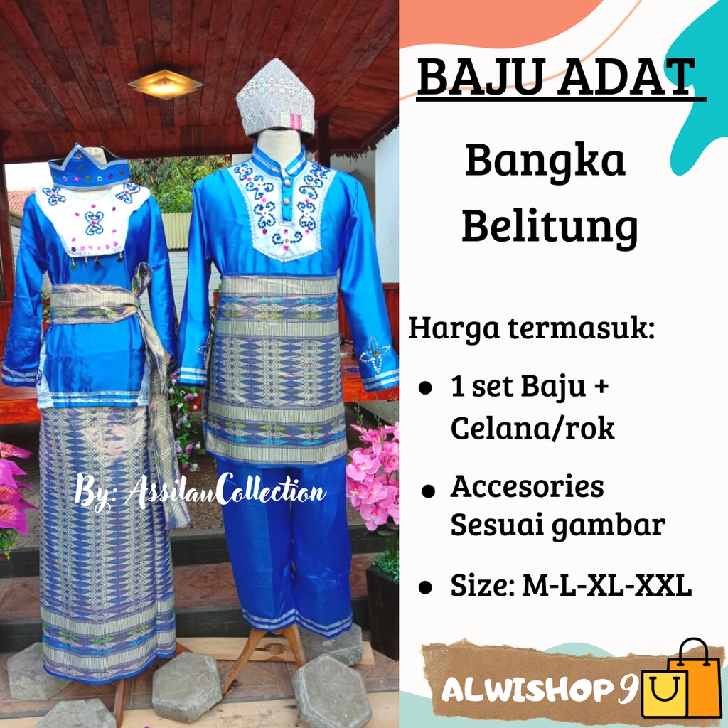 Jual Pakaian Tradisional/Baju Adat Bangka Belitung Dewasa Satuan ...