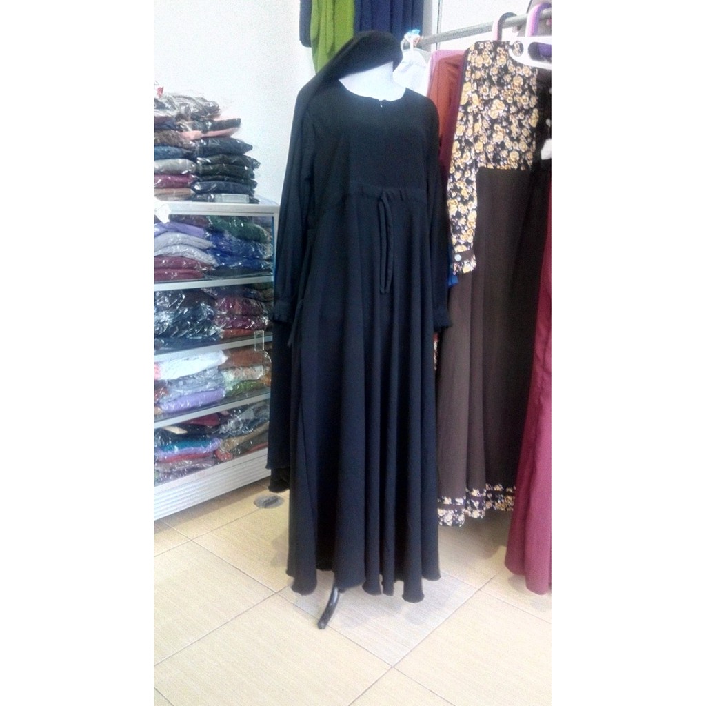 BARU Set gamis syar'i model payung jetblack