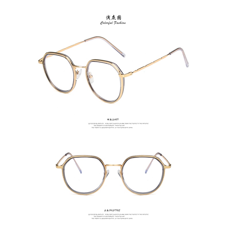 (YUZHU) COD Frame Kacamata Anti Radiasi Wanita Korean Fashion Kacamata Bulat Eyeglasses