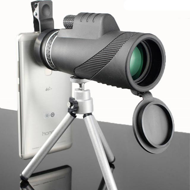 Moge Teropong Monokular Smartphone Hiqh Quality 40 x 60 -OMOR1OBK Black