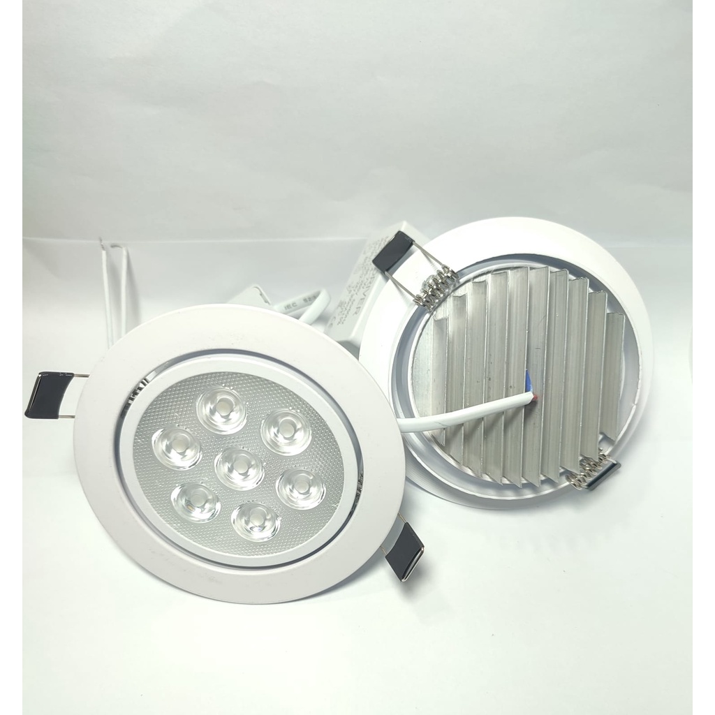 Lampu Downlight LED sorot 7Watt 7mata White / WarmWhite