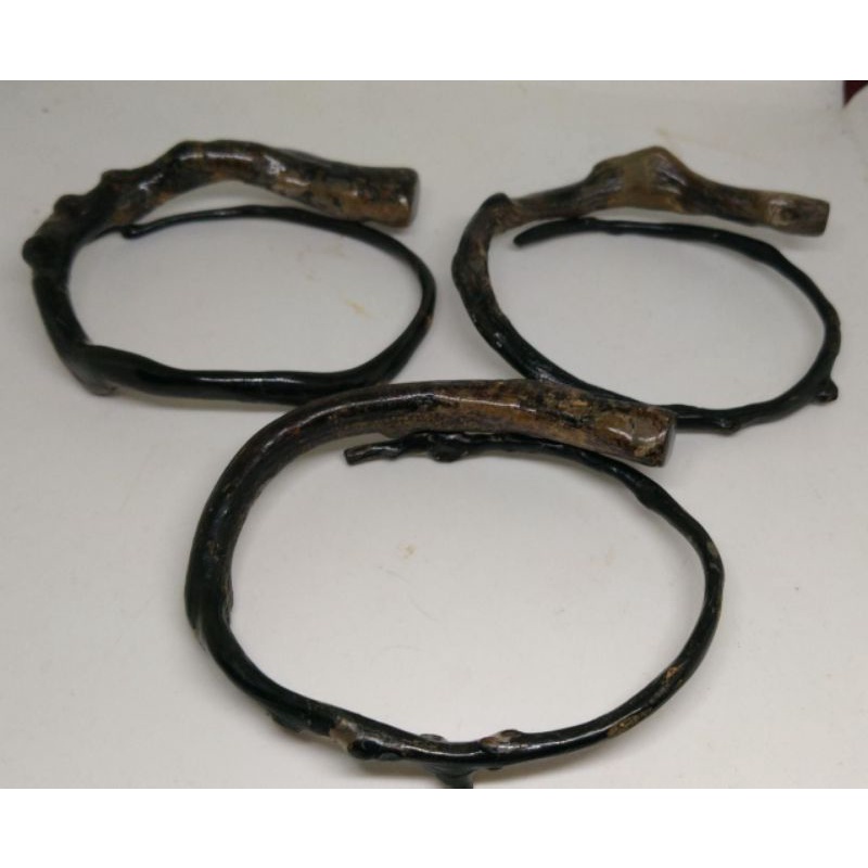 Gelang Pria  Akar Bahar Bonggol Hitam Unik Size Kantor