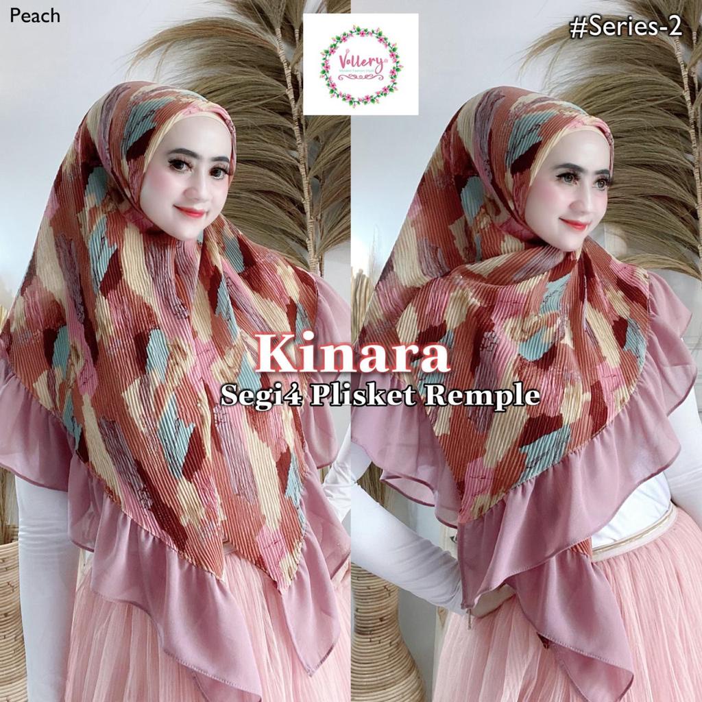 Jilbab Segiempat Segi Empat Square Kinara Plisket Ori Vallery Hijab-DUSTY UNGU