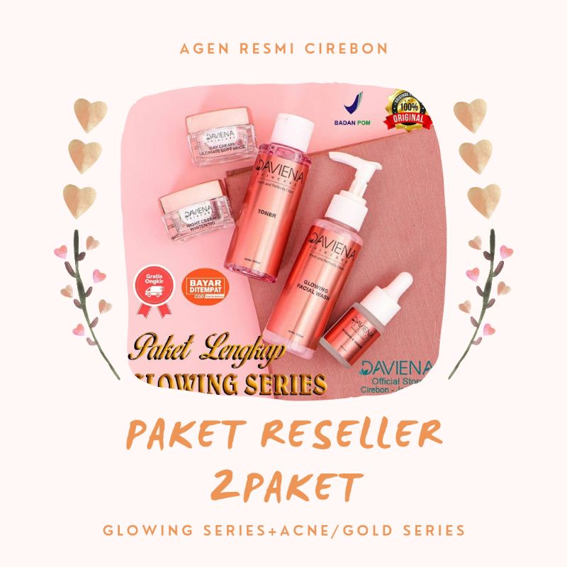(COD) PAKET RESELLER DAVIENA SKINCARE 2 PAKET (POTONGAN 40K)